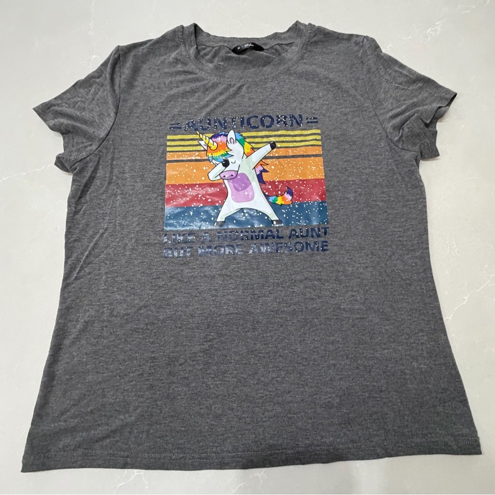 Aunticorn Graphic Women's Top, XL